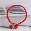 Red String Ceramic Bead Bracelet Handmade