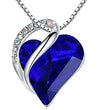 Love Heart Birthstone Necklace Pendant