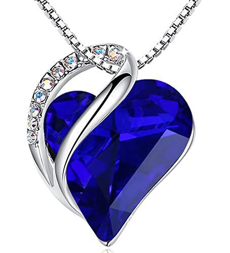 Love Heart Birthstone Necklace Pendant