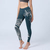 Floral Print Yoga Leggings High Waisted Fitness Pants