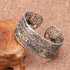 Hollow Lotus Brass Cuff Bracelet