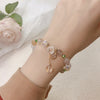 Floral Quartz Bracelet with Tulip Charm