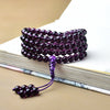Citrine and Amethyst Glass Mala Bracelet