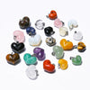 Heart Shaped Crystal Pendant Necklace, Various Stones