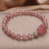 Rutilated Quartz Butterfly and Pixiu Charm Bracelet