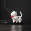 Ceramic Cat Incense Burner Cute Animal Decoration