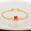 Gold-Tone Copper Snake Chain Bracelet with Traditional Charms