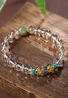 Chinese Zodiac Bracelet with White Crystal and Jade