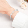Blue Chalcedony White Agate Rabbit Bracelet