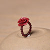 Cinnabar Rose Beads Concentration Ring