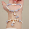 Aquamarine Pearl Butterfly Bracelet, Gold-Tone Charm