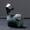 Ceramic Chinese Zodiac Tea Pet, Celadon or Ge Kiln Glaze