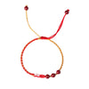 Red and Yellow Braided Cord Bracelet