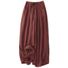 Women's Wide Leg Pants High Waist Cotton Linen Trousers With Pockets