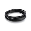 Simple Design Titanium Steel Leather Luck Bracelet