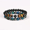 Tiger Eye and Black Obsidian Beaded Bracelet Set