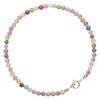 3mm Multicolor Tourmaline Bracelet Gold Plated