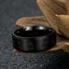 Black Jambhala Mantra Titanium Steel Balance Ring