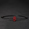 Cinnabar Braided Bracelet with Pixiu, Lotus and Koi Symbols