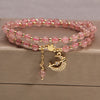 Moon & Crown Double Wrap Beaded Bracelet