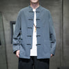 Men's Long Sleeve Tang Suit Jacket Chinese Style Linen Shirt