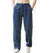 Men's Wide Leg Pants Cotton Linen Breathable Summer Trousers
