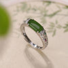 Retro Oval Openwork Adjustable Ring with Faux Gemstone