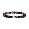 Stone Bead Bracelet with Crown Charm