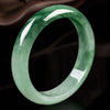 Myanmar Jadeite Bangle Bracelet, Ice-Glutinous Green Stone