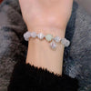 Cat's Eye and Aquamarine Bracelet with Fu Charm