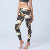 Floral Print Yoga Leggings Women's 3D Stretch Gym Pants