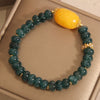 Blue Water Jade Abacus Bead Bracelet with Yellow Topaz