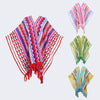 Knit Striped Poncho Wrap with Tassels, Cozy Travel Shawl