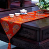 Chinese Silk Table Runner with Tassels
