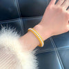 Gold-Plated Pearl Filigree Bangle Bracelet