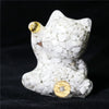 Lucky Cat Crystal Figurine, Resin Decor