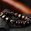 Ebony Wood Om Mani Padme Hum Engraved Bracelet