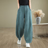 Women's Harem Pants Cotton Linen Wide Leg Trousers