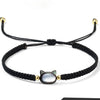 Faceless Cat Head Red String Connection Bracelet