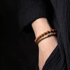 Red Jasper Moss Agate Black Obsidian Peace Couple Bracelet