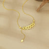 925 Sterling Silver Five-Emperor Coins Necklace, Gold-Plated Chinese Charm Pendant