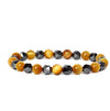 Faceted Stone Bead Bracelet with Hematite, 8mm