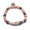 Heart Pendant Crystal Bracelet - Amethyst, Rose Quartz & More