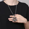 Double Dragon Copper Necklace Pendant with Leather or Chain