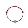 925 Sterling Silver Plated Gold Hetian Jade Lotus Luck Red String Bracelet