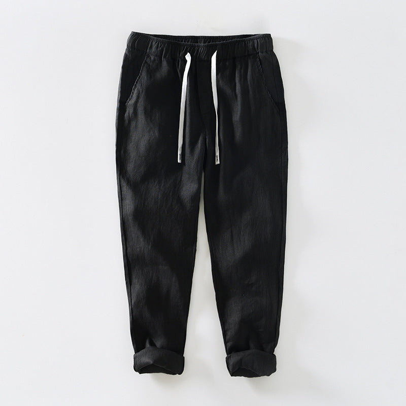 Men's Linen Drawstring Pants with Pockets