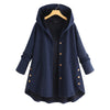 Women's Hooded Coat with Pockets, Long Sleeve Mid-length Jacket