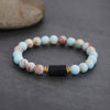 Black Obsidian and Tourmaline Bead Bracelet for Protection