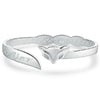Fox Head Open Bangle Bracelet with Engraved Message