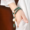 Green Bodhi Seed Lotus Mala Bracelet